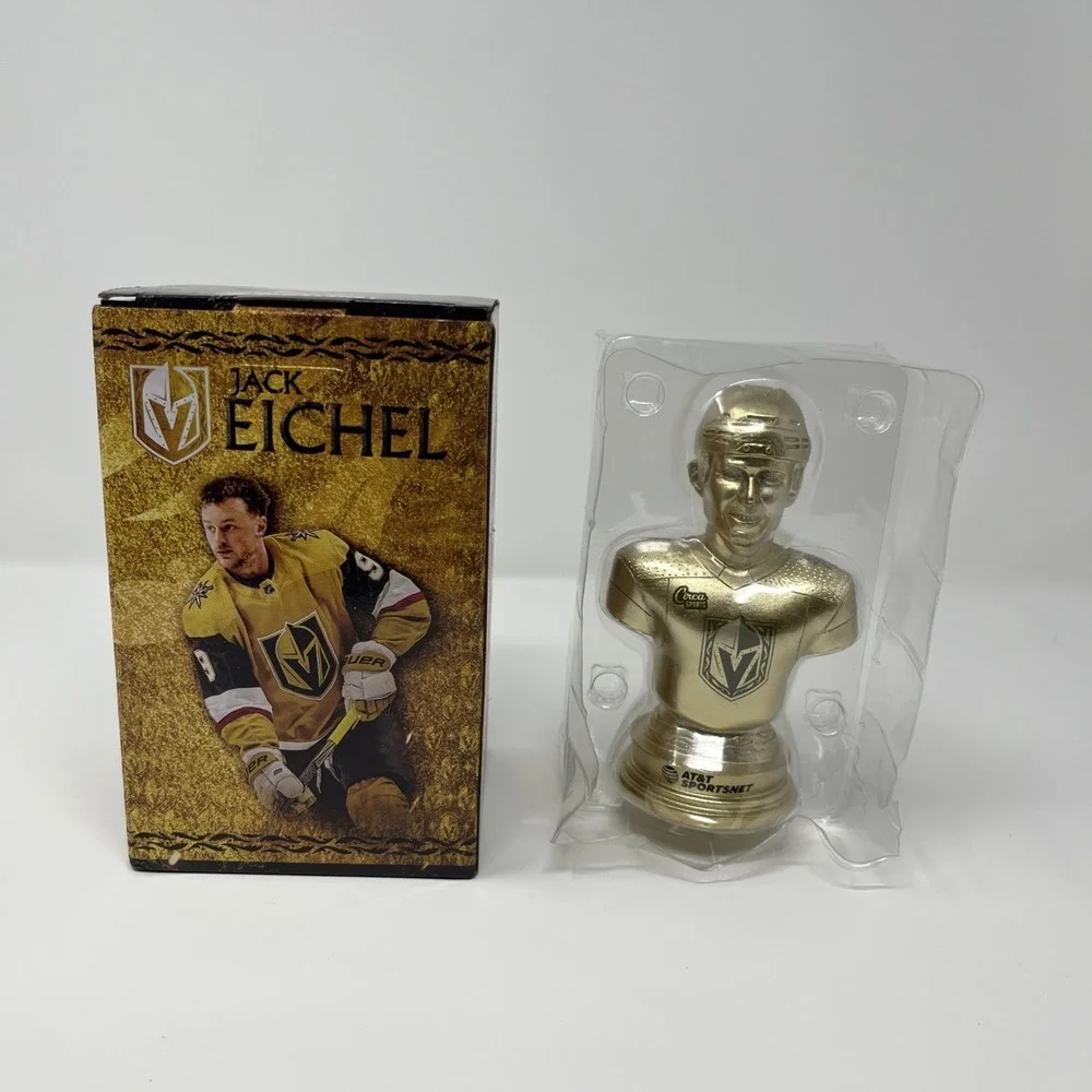 Jack Eichel Vegas Golden Knights NHL Bust Statue The Golden Age Brand New w Box!